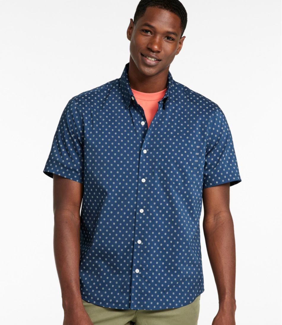 L.L.BeanMen's Comfort Stretch Performance® Shirt, Short-Sleeve, Slightly Fitted Untucked Fit, Print