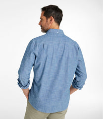 L.L.BeanMen's Comfort Stretch® Chambray Shirt, Long-Sleeve, Slightly Fitted Untucked Fit