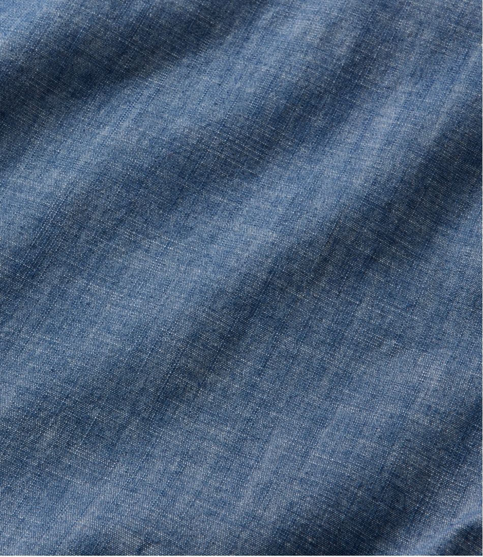 L.L.BeanMen's Comfort Stretch® Chambray Shirt, Long-Sleeve, Slightly Fitted Untucked Fit