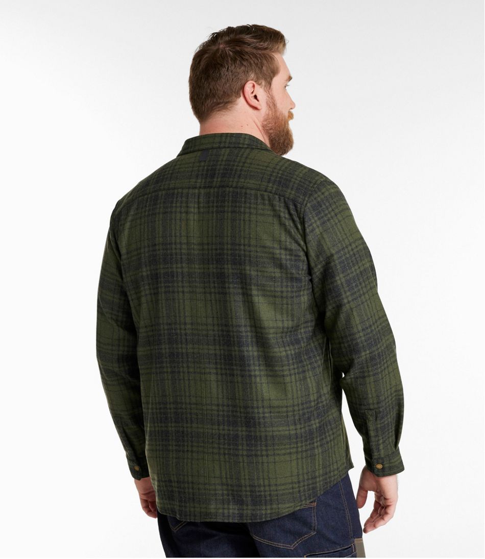 L.L.BeanMen's Maine Guide Lightweight Wool Field Shirt, Plaid