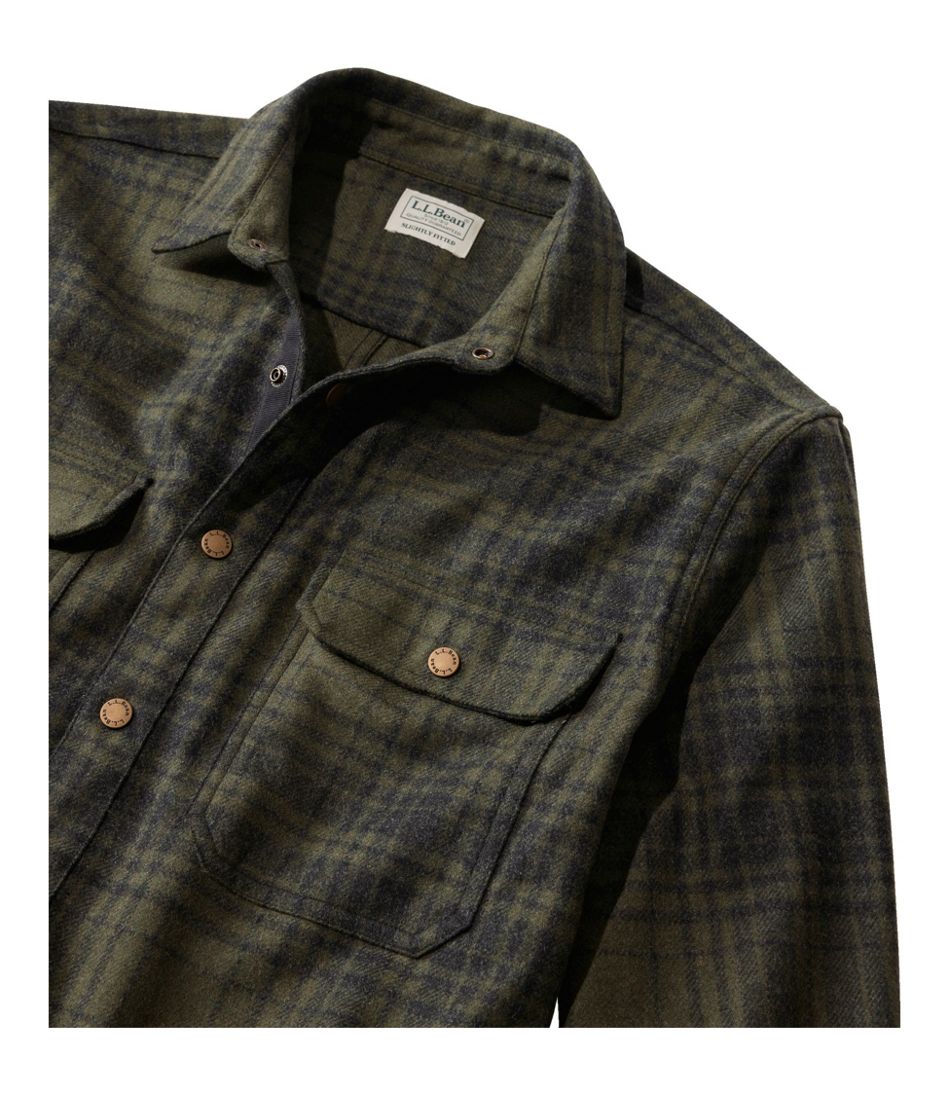 L.L.BeanMen's Maine Guide Lightweight Wool Field Shirt, Plaid