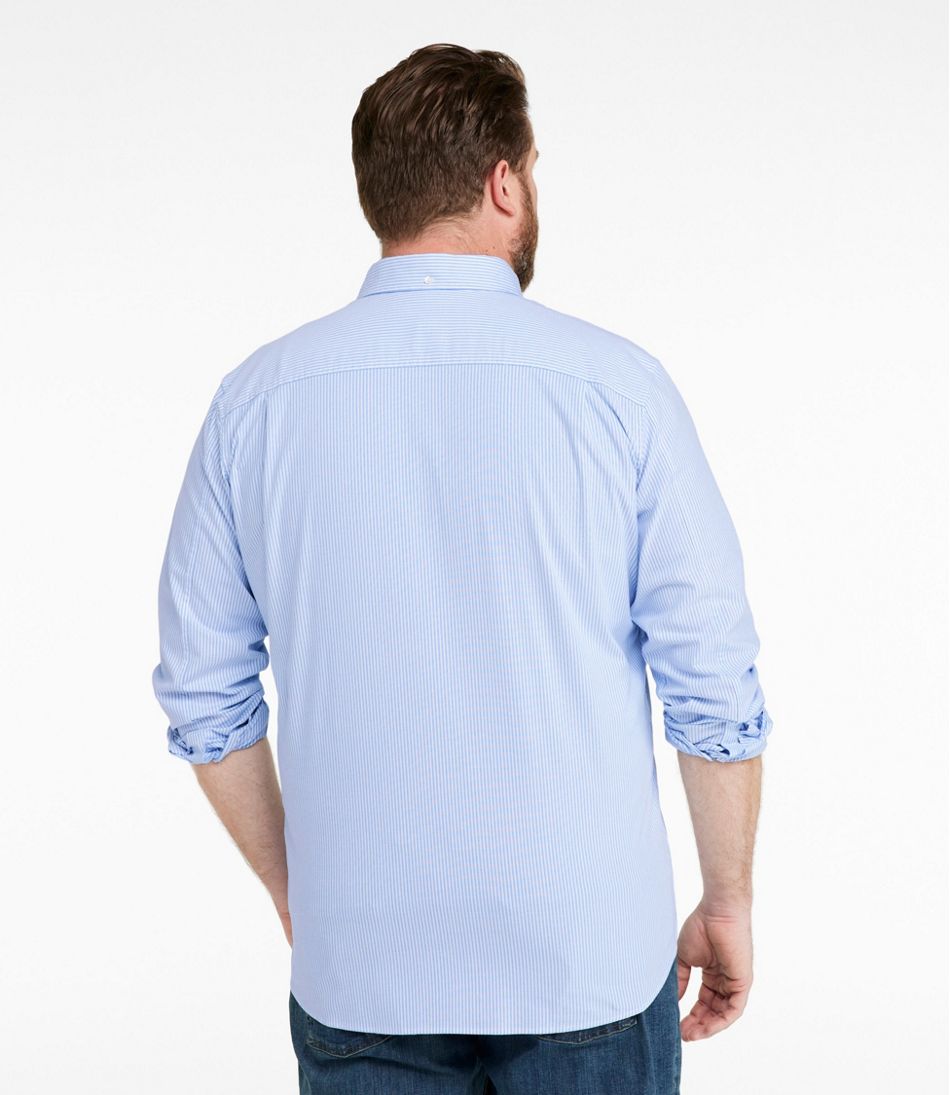 L.L.BeanMen's Comfort Stretch Oxford Shirt, Slightly Fitted Untucked Fit, Stripe