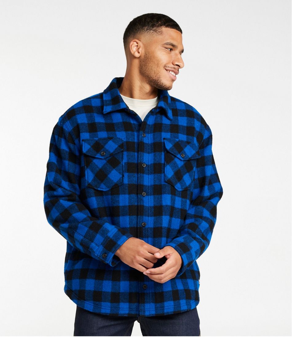 L.L.BeanMen's Maine Guide Sherpa Lined Wool Shirt