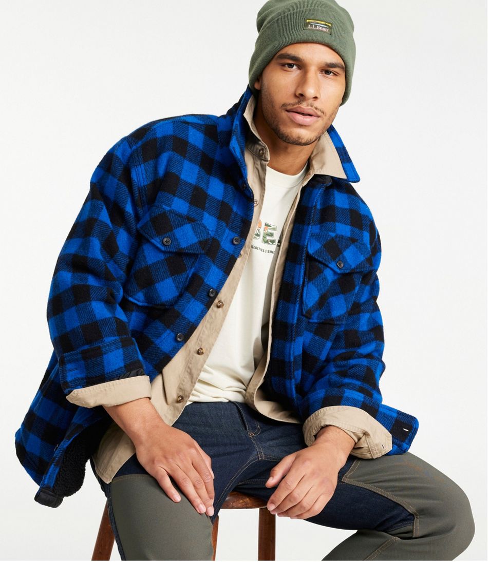 L.L.BeanMen's Maine Guide Sherpa Lined Wool Shirt