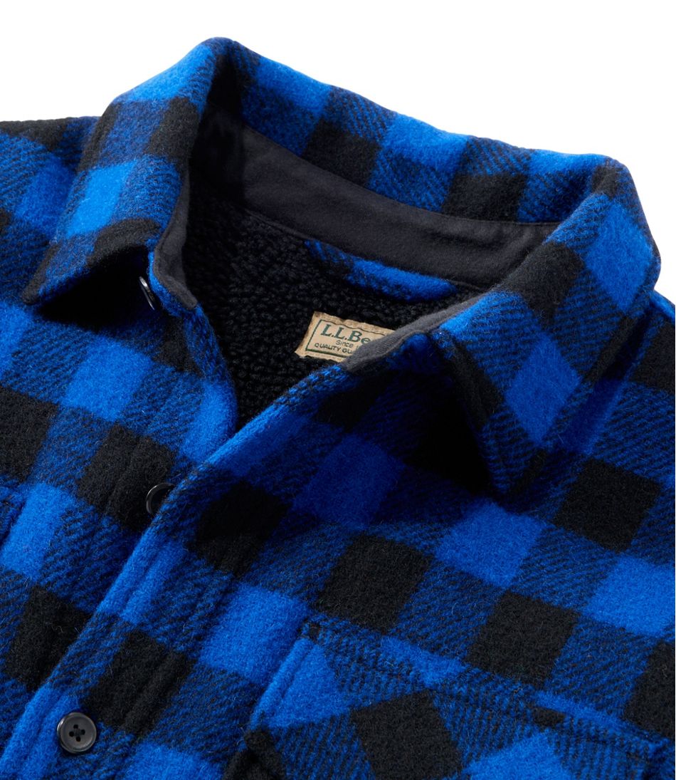 L.L.BeanMen's Maine Guide Sherpa Lined Wool Shirt