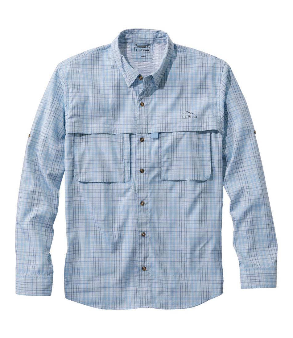 L.L.BeanMen's Tropicwear Shirt, Plaid Long-Sleeve