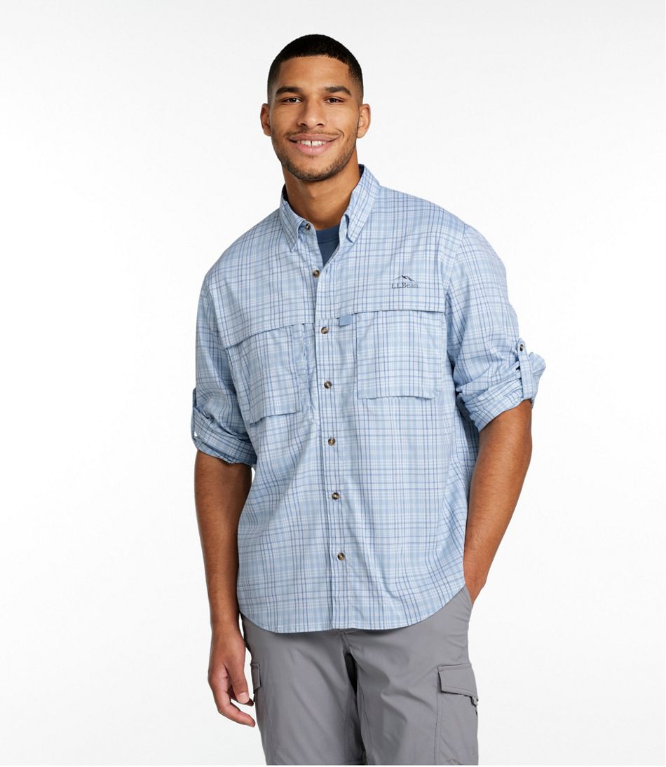 L.L.BeanMen's Tropicwear Shirt, Plaid Long-Sleeve