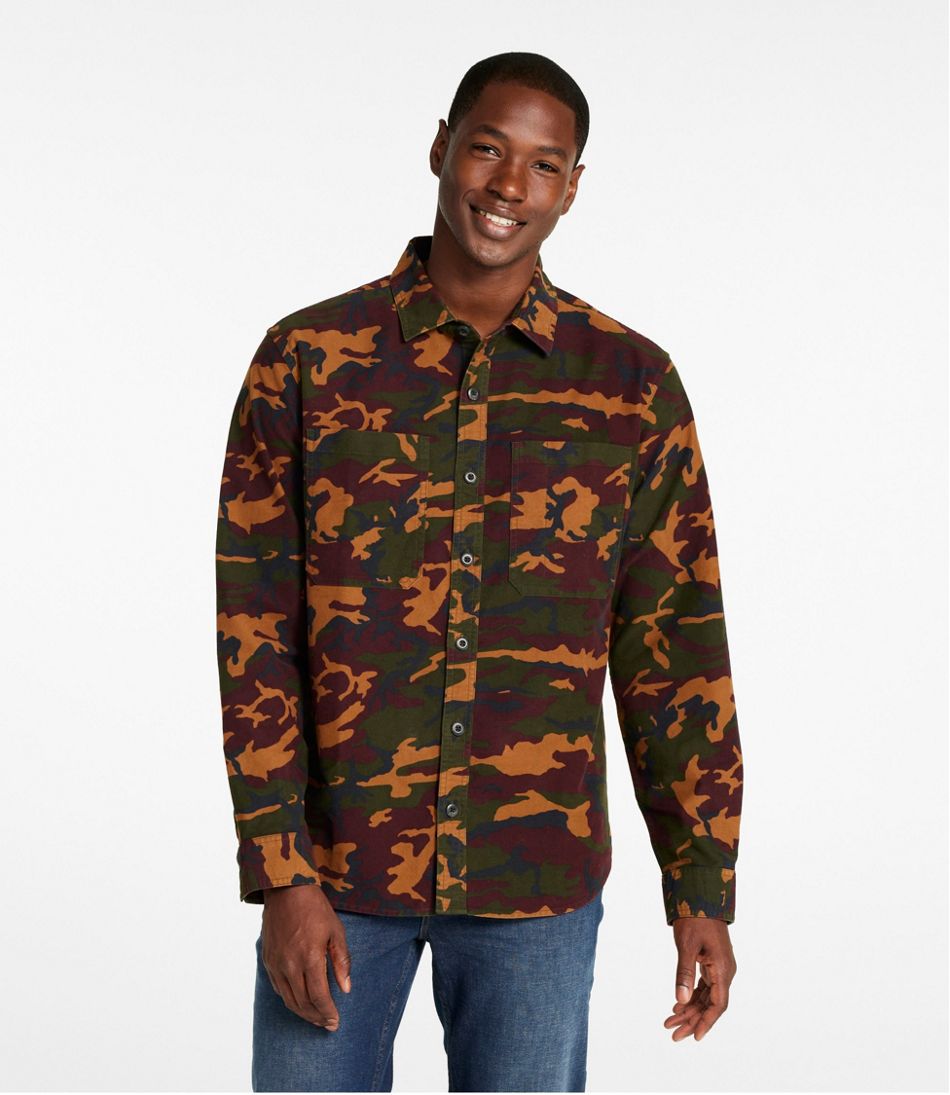L.L.BeanMen's Bean's Moleskin Shirt, Slightly Fitted Untucked Fit, Print