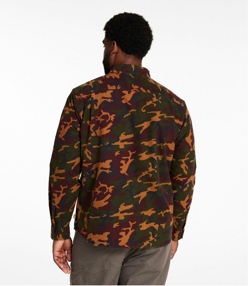 L.L.BeanMen's Bean's Moleskin Shirt, Slightly Fitted Untucked Fit, Print
