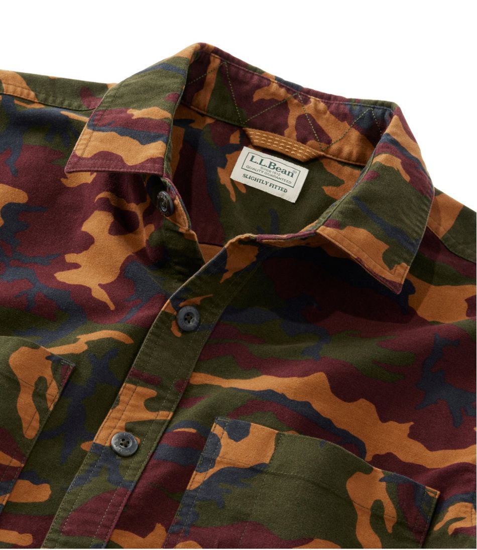L.L.BeanMen's Bean's Moleskin Shirt, Slightly Fitted Untucked Fit, Print