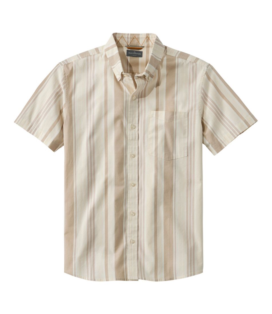 L.L.BeanMen's Signature Stretch Poplin Shirt, Short-Sleeve, Slim Fit