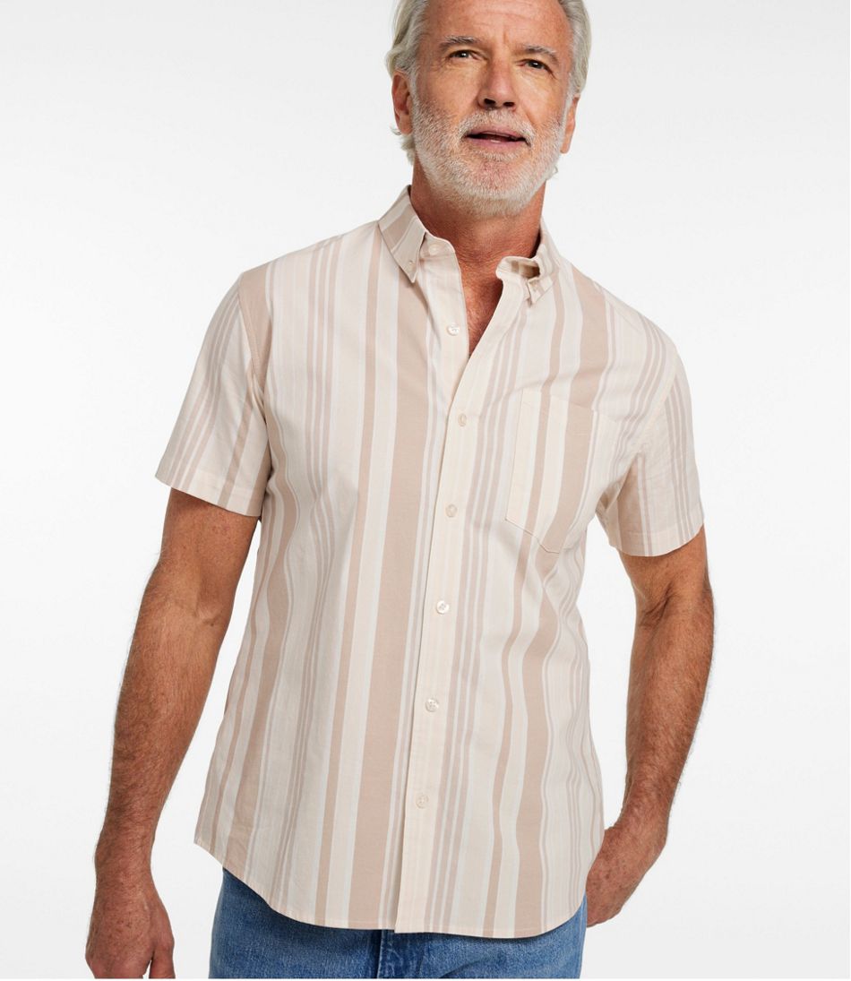 L.L.BeanMen's Signature Stretch Poplin Shirt, Short-Sleeve, Slim Fit