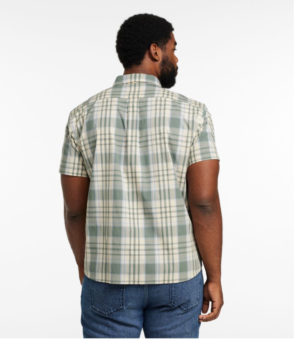 L.L.BeanMen's Signature Stretch Poplin Shirt, Short-Sleeve, Slim Fit