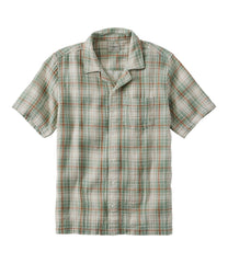 L.L.BeanMen's Cloud Gauze Shirt, Short-Sleeve, Slightly Fitted Untucked Fit, Plaid
