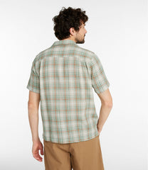 L.L.BeanMen's Cloud Gauze Shirt, Short-Sleeve, Slightly Fitted Untucked Fit, Plaid