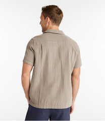 L.L.BeanMen's Cloud Gauze Shirt, Short-Sleeve, Slightly Fitted Untucked Fit