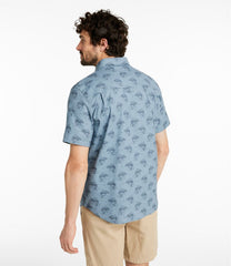 L.L.BeanMen's Stonecoast Hemp Shirt, Short-Sleeve, Slightly Fitted Untucked Fit, Print