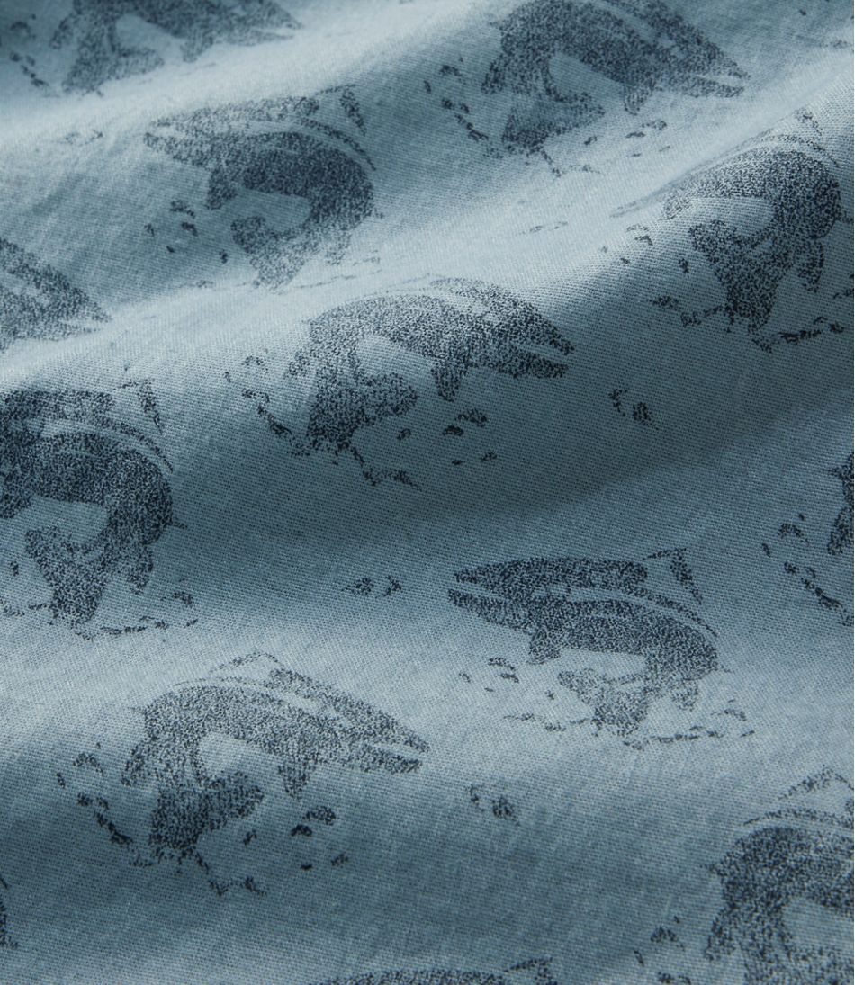 L.L.BeanMen's Stonecoast Hemp Shirt, Short-Sleeve, Slightly Fitted Untucked Fit, Print