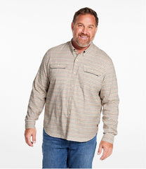 L.L.BeanMen's Stonecoast Hemp Shirt, Long-Sleeve, Slightly Fitted Untucked Fit, Stripe
