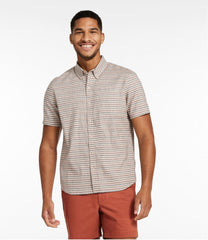 L.L.BeanMen's Stonecoast Hemp Shirt, Short-Sleeve, Slightly Fitted Untucked Fit, Stripe