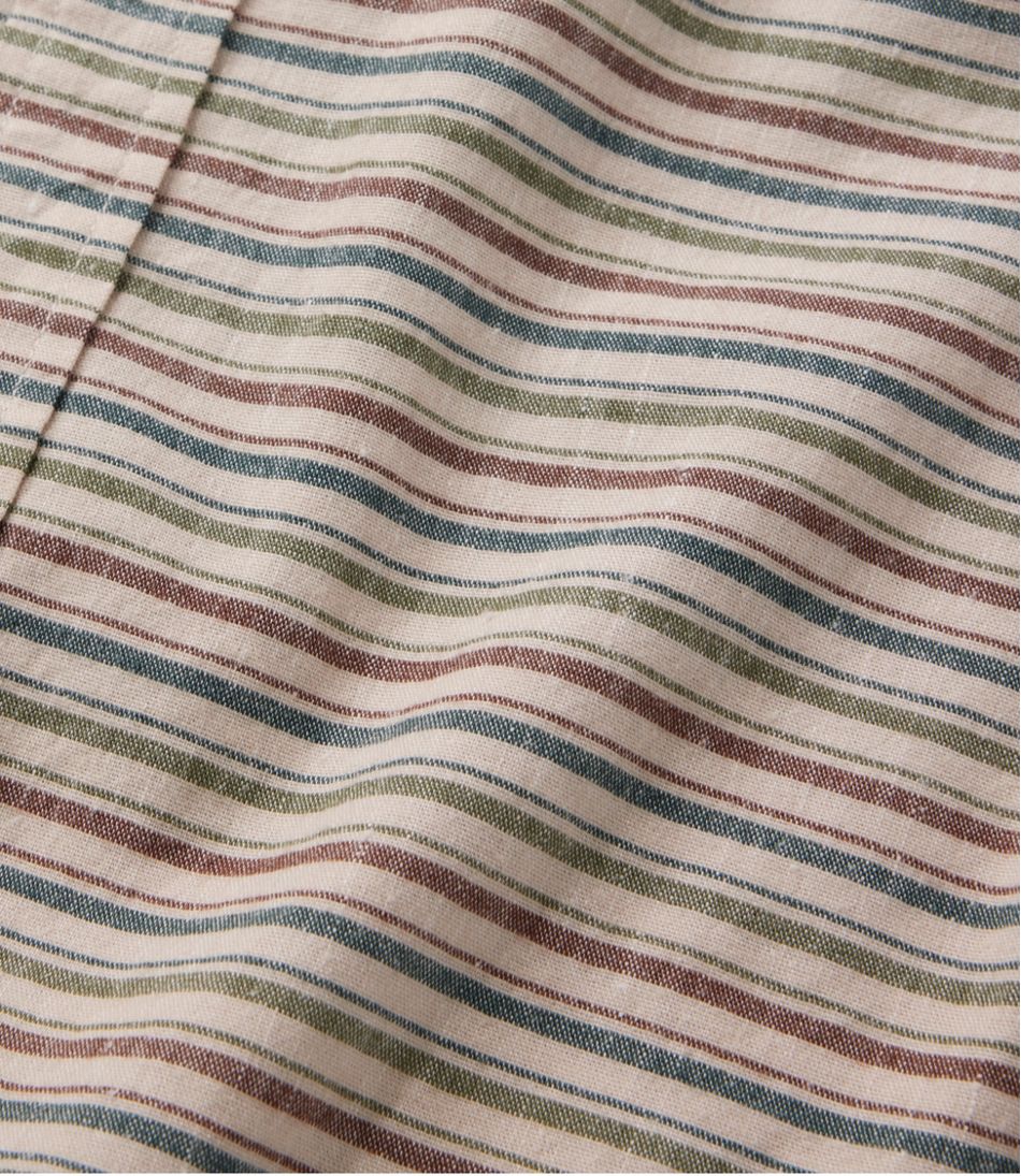 L.L.BeanMen's Stonecoast Hemp Shirt, Short-Sleeve, Slightly Fitted Untucked Fit, Stripe