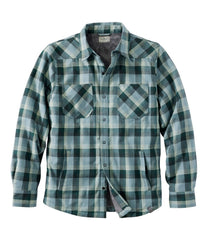 L.L.BeanMen's Katahdin Performance Flannel Shirt-Jacket, Hi-Pile Fleece-Lined Plaid