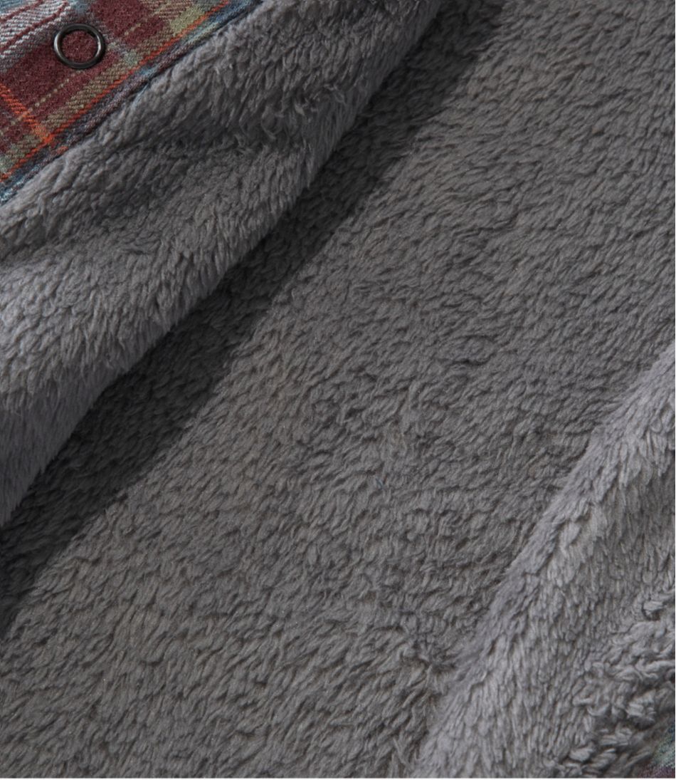 L.L.BeanMen's Katahdin Performance Flannel Shirt-Jacket, Hi-Pile Fleece-Lined Plaid