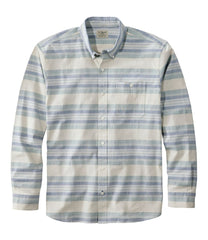 L.L.BeanMen's Comfort Stretch Chambray Shirt, Traditional Untucked Fit, Long-Sleeve, Stripe