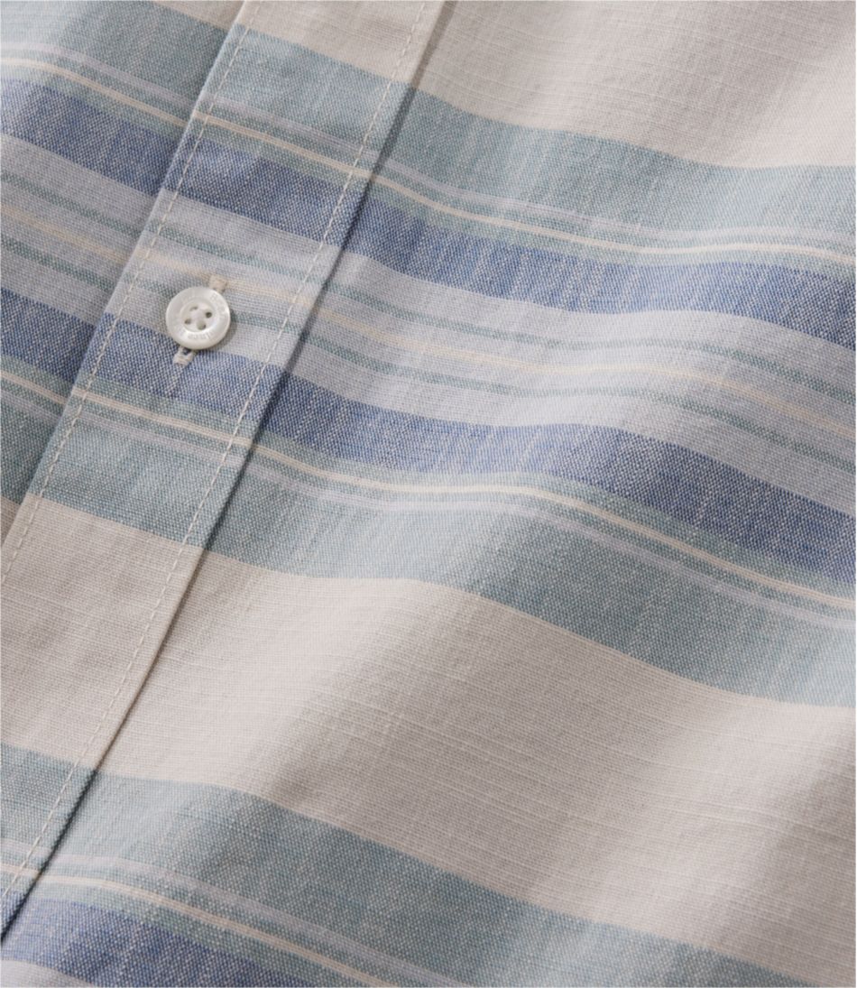 L.L.BeanMen's Comfort Stretch Chambray Shirt, Traditional Untucked Fit, Long-Sleeve, Stripe