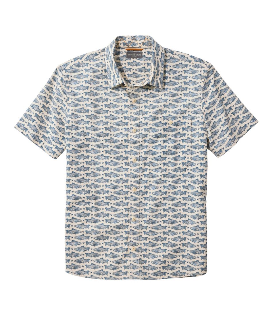 L.L.BeanMen's Signature Vacationland Shirt, Short-Sleeve, Slim Fit