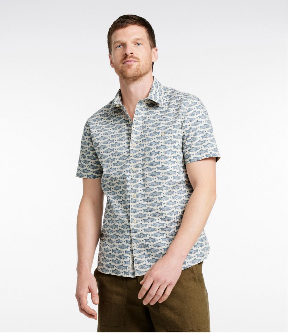 L.L.BeanMen's Signature Vacationland Shirt, Short-Sleeve, Slim Fit