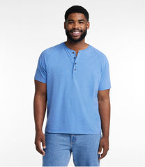 L.L.BeanMen's Comfort Stretch Pima Tee Shirt, Short-Sleeve Henley