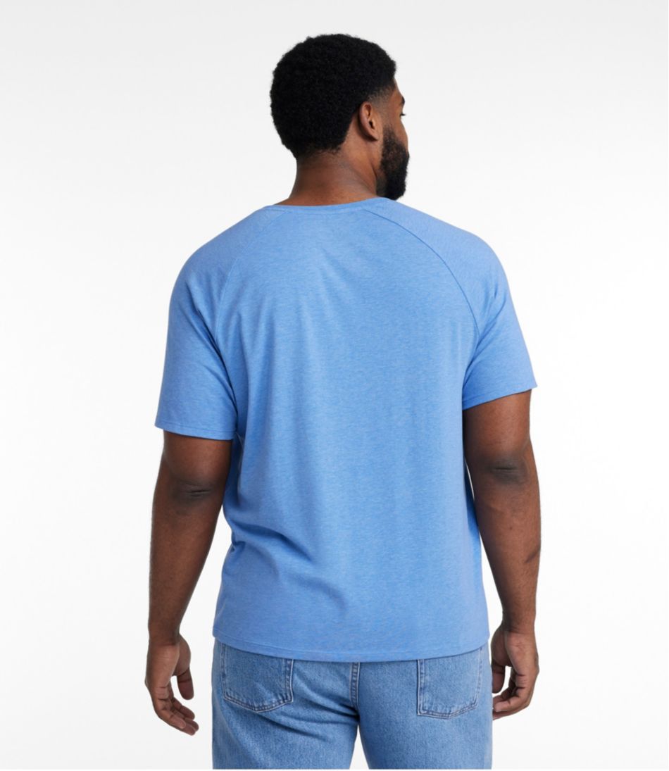 L.L.BeanMen's Comfort Stretch Pima Tee Shirt, Short-Sleeve Henley