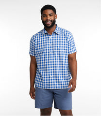 L.L.BeanMen's Bean's Wrinkle-Free Everyday Shirt, Traditional Untucked Fit, Plaid, Short-Sleeve