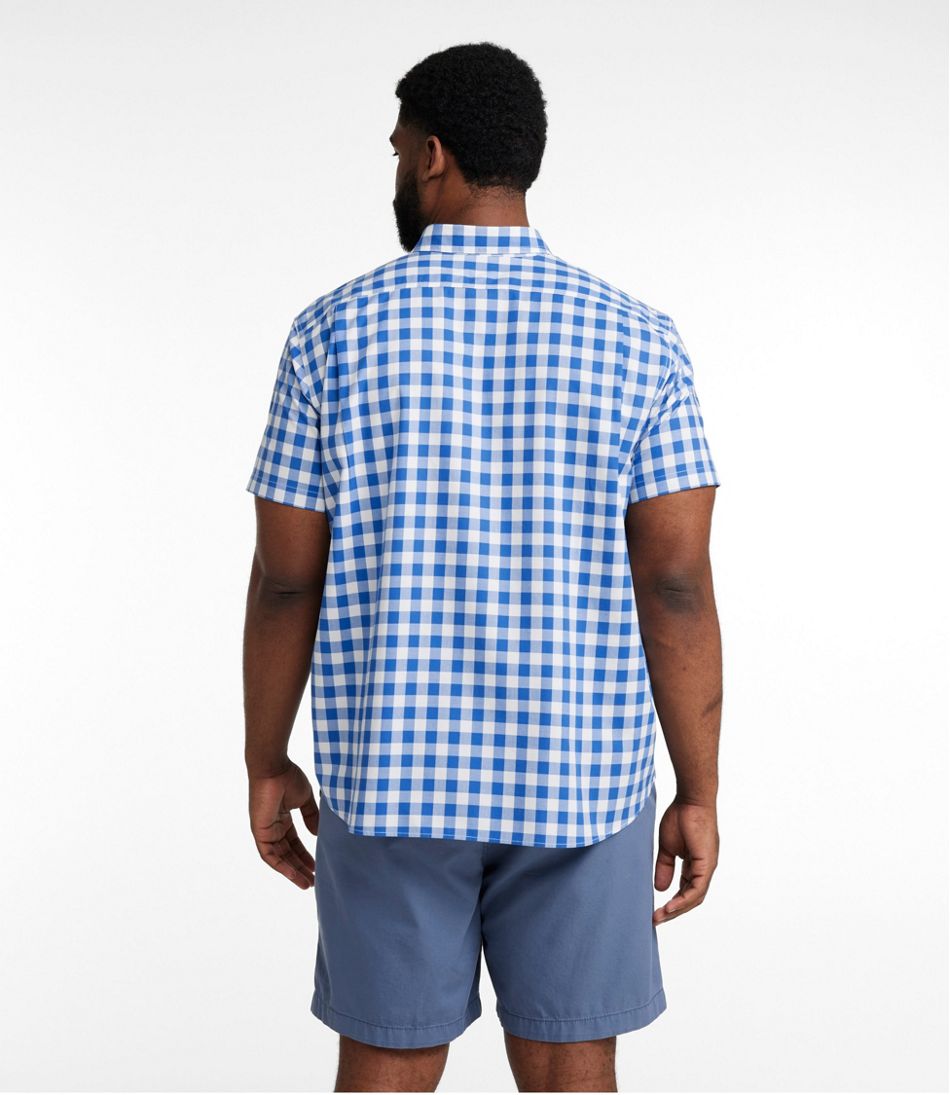 L.L.BeanMen's Bean's Wrinkle-Free Everyday Shirt, Traditional Untucked Fit, Plaid, Short-Sleeve