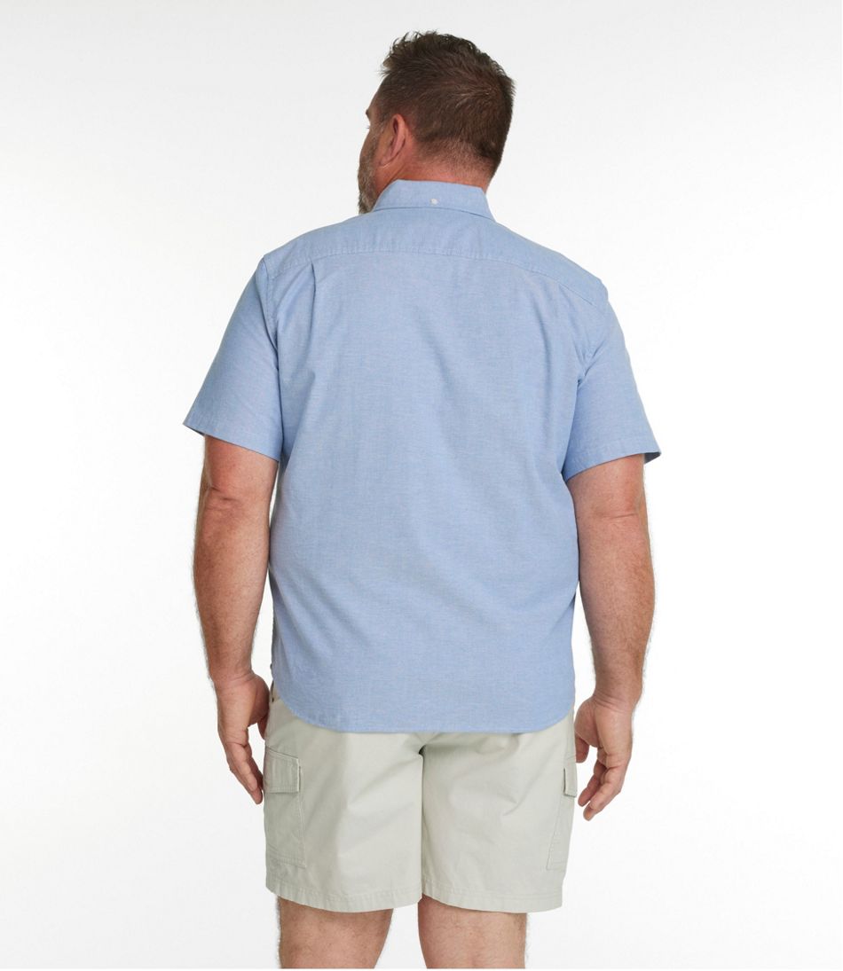 L.L.BeanMen's Comfort Stretch® Oxford Shirt, Slightly Fitted Untucked Fit, Short-Sleeve