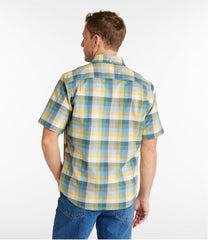 L.L.BeanMen's Comfort Stretch® Oxford, Slightly Fitted Untucked Fit, Short-Sleeve, Plaid
