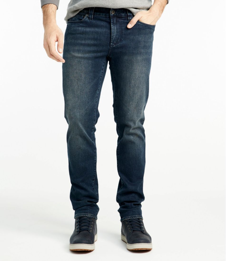 L.L.BeanMen's Signature Five-Pocket Jeans with Stretch, Slim Straight