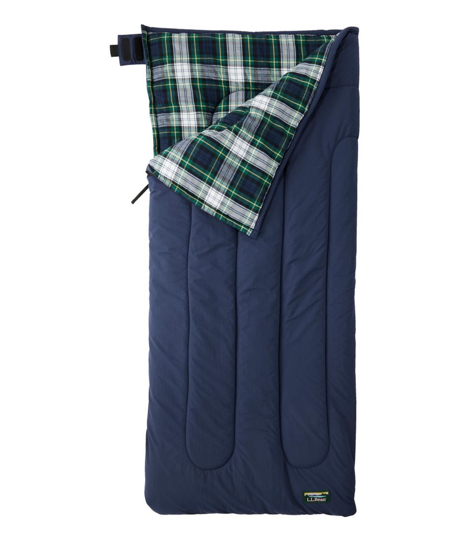 L.L.BeanKids' Flannel Lined Camp Sleeping Bag, 40°