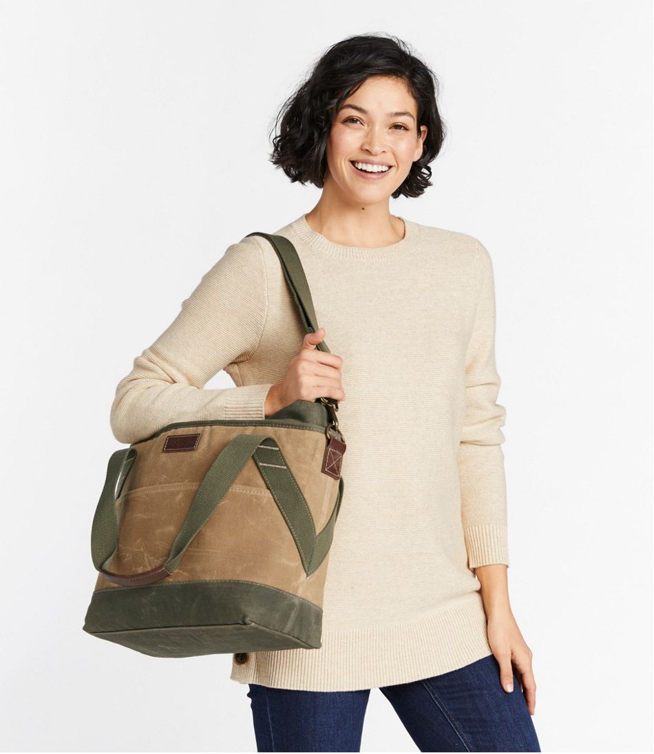 L.L.BeanInsulated Waxed-Canvas Tote, Medium