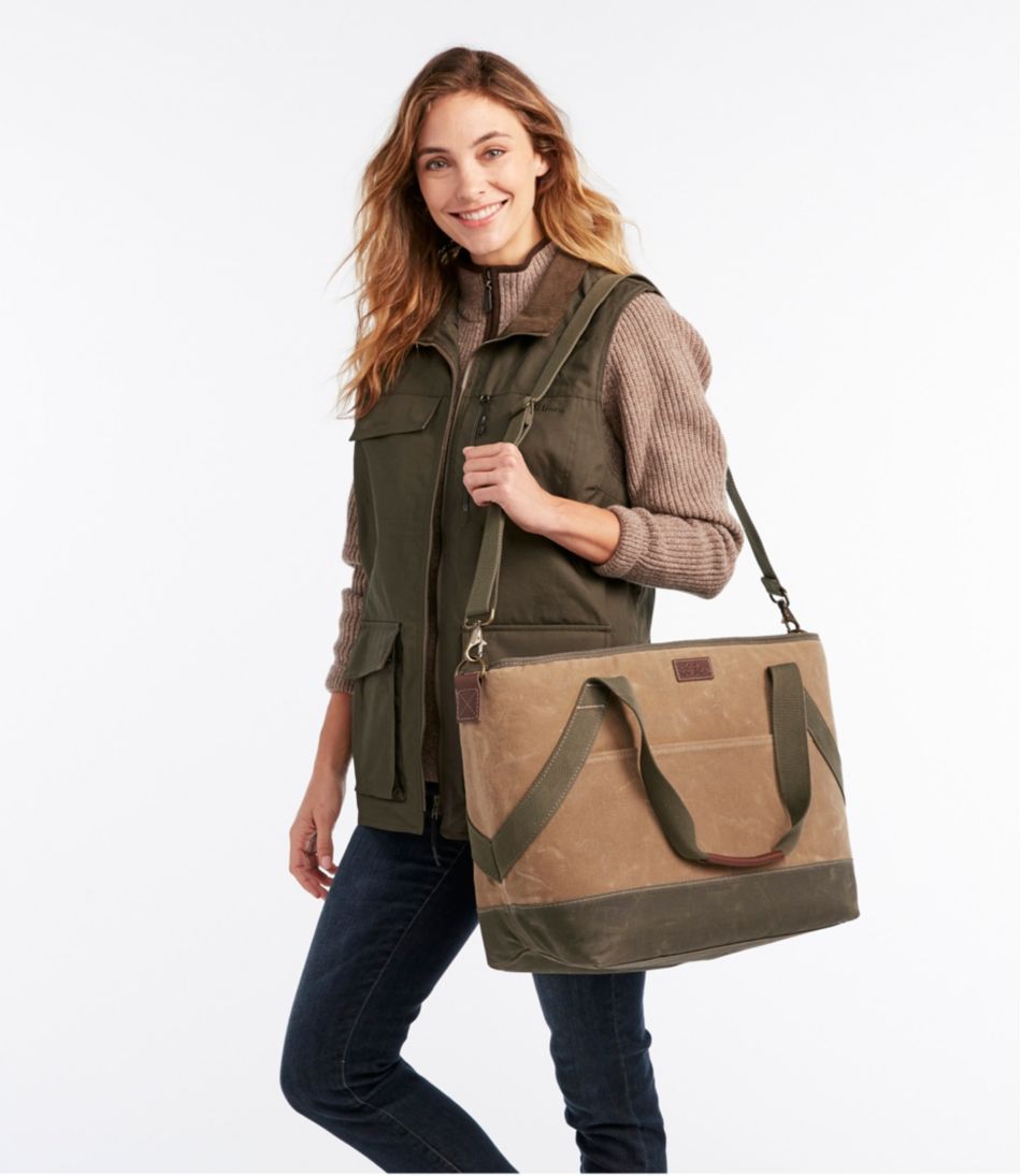 L.L.BeanInsulated Waxed-Canvas Tote, Large