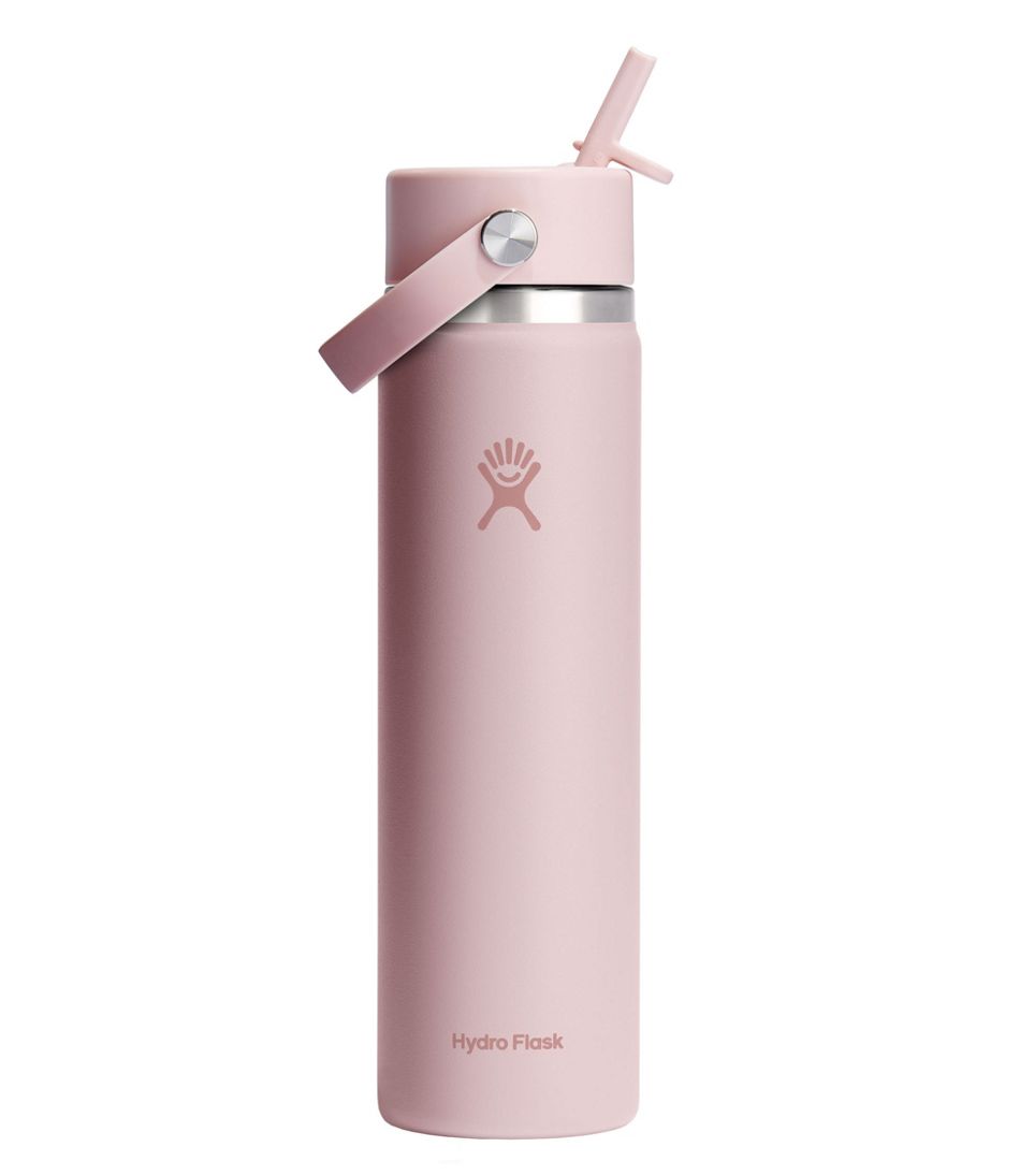 L.L.BeanHydro Flask Wide Mouth Water Bottle with Flex Straw Cap, 24 oz.