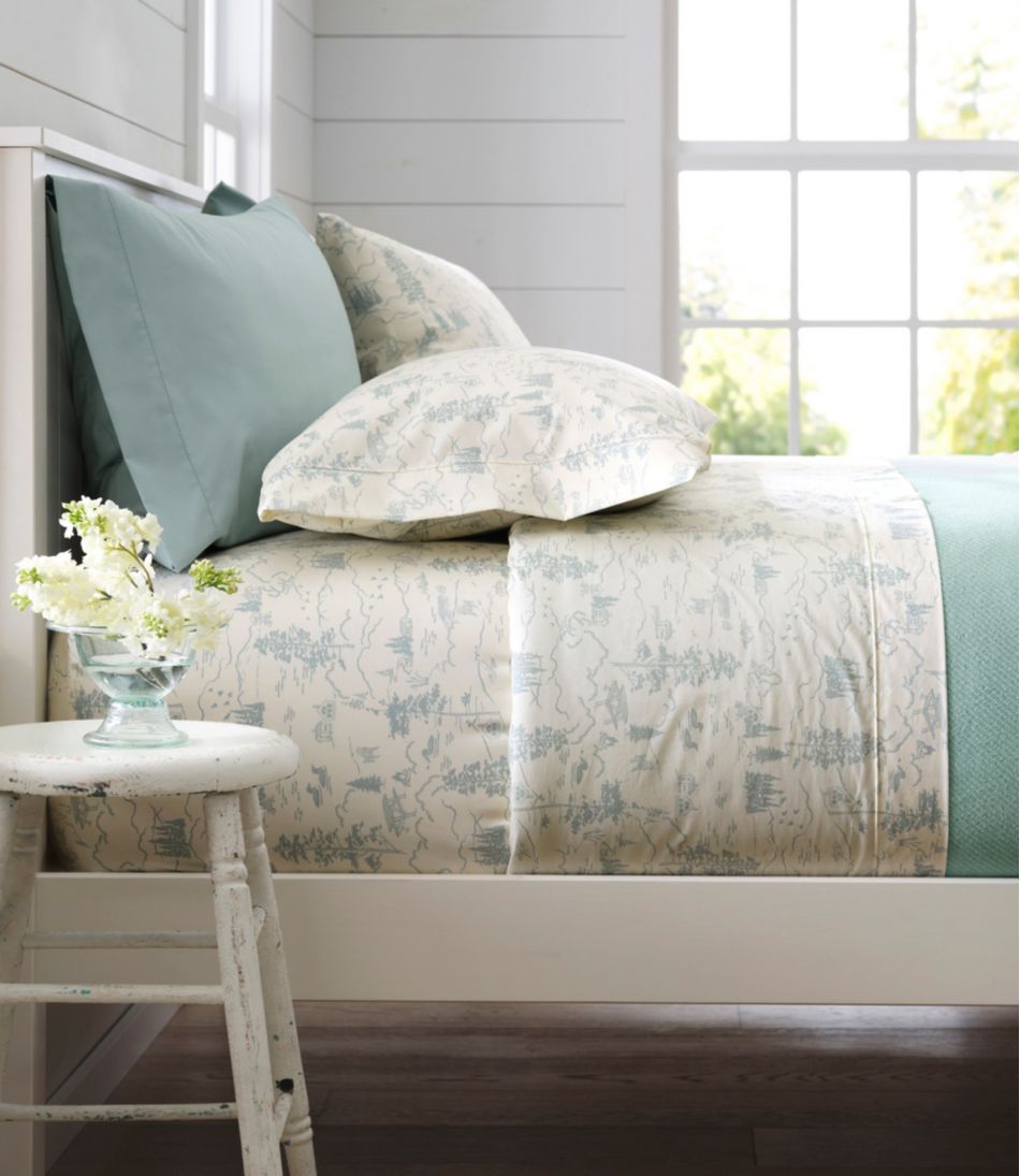 L.L.Bean280-Thread-Count Pima Cotton Percale Pillowcases, Set of Two