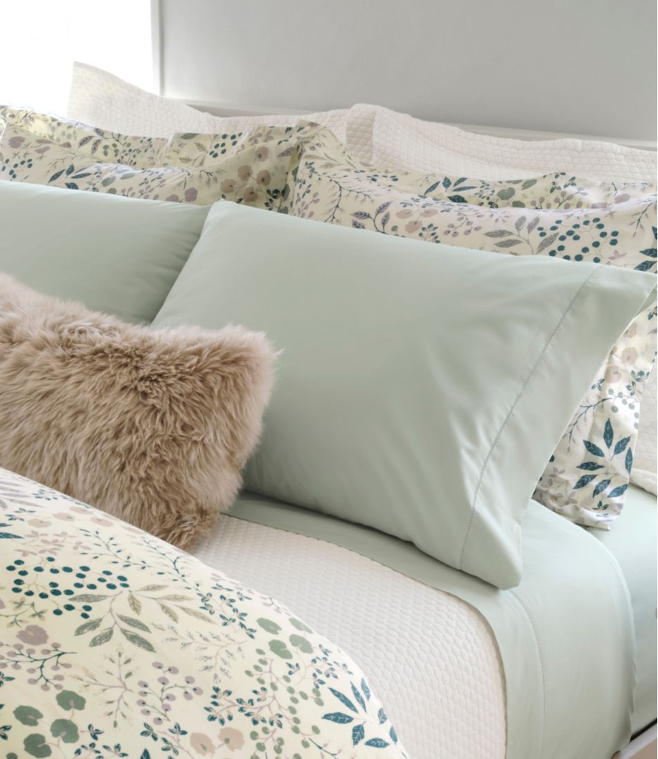 L.L.Bean280-Thread-Count Pima Cotton Percale Pillowcases, Set of Two