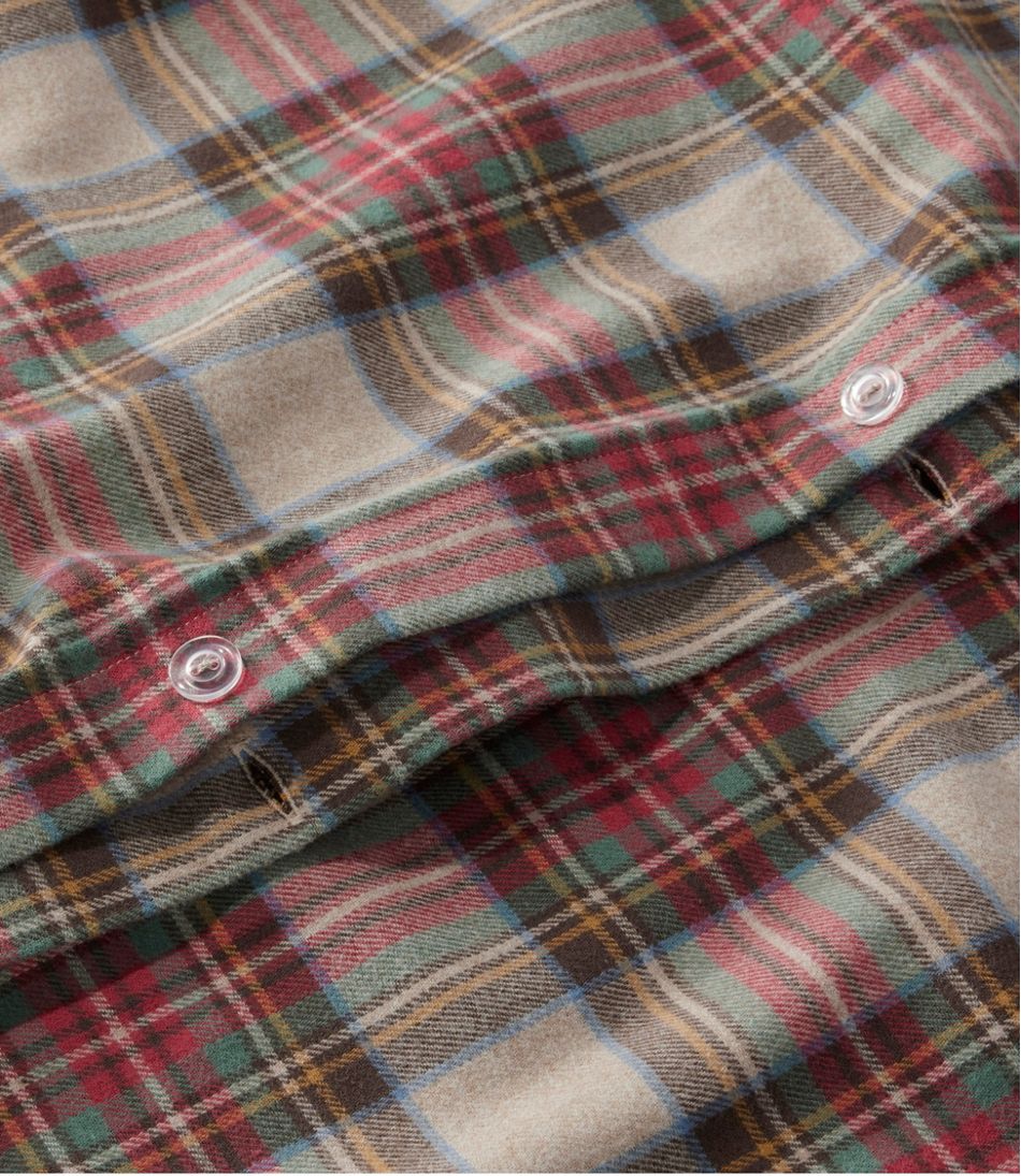 L.L.BeanHeritage Chamois Flannel Comforter Cover Collection, Plaid