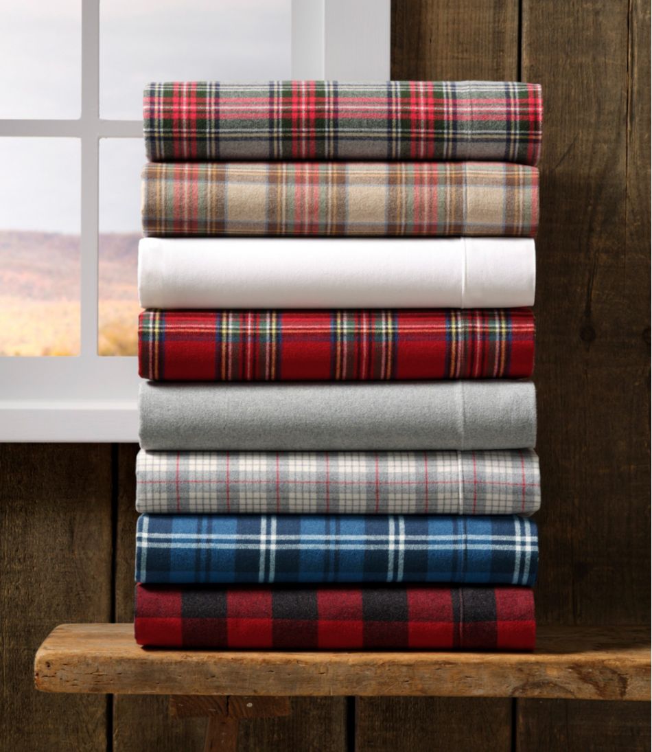 L.L.BeanHeritage Chamois Flannel Comforter Cover Collection, Plaid