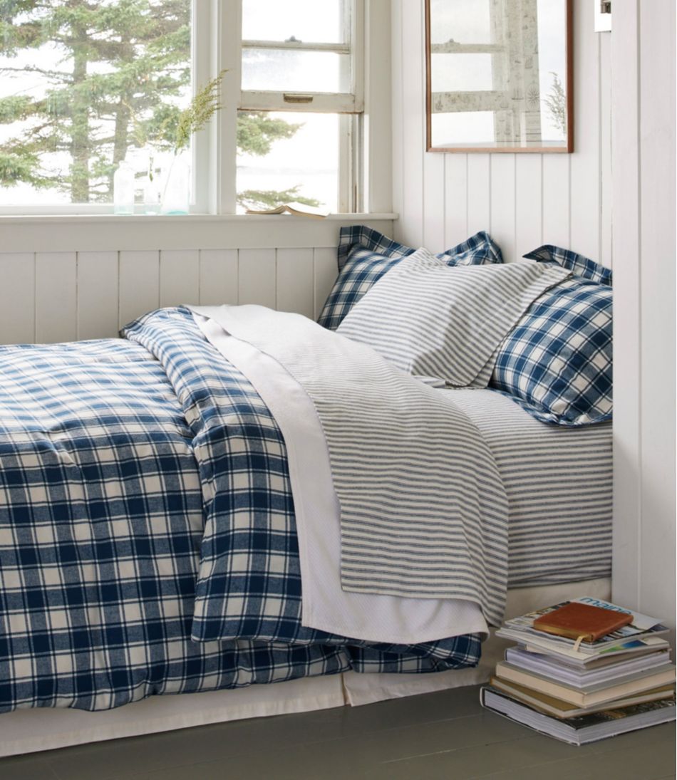 L.L.BeanUltrasoft Comfort Flannel Sheet Set, Stripe