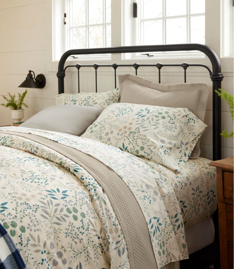L.L.Bean280-Thread-Count Pima Cotton Percale Sheet Set, Print