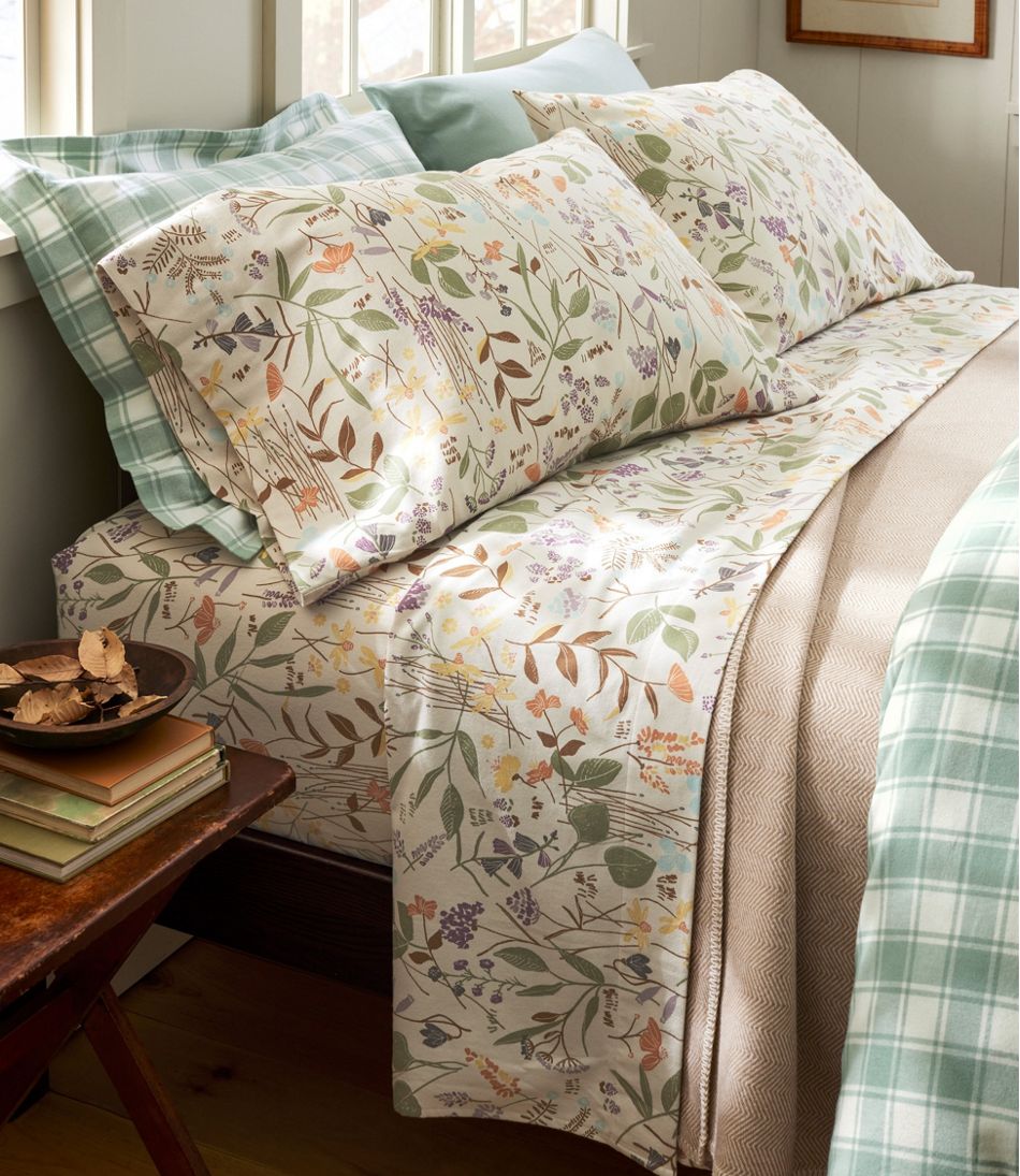 L.L.BeanBirch Floral Flannel Sheet Collection