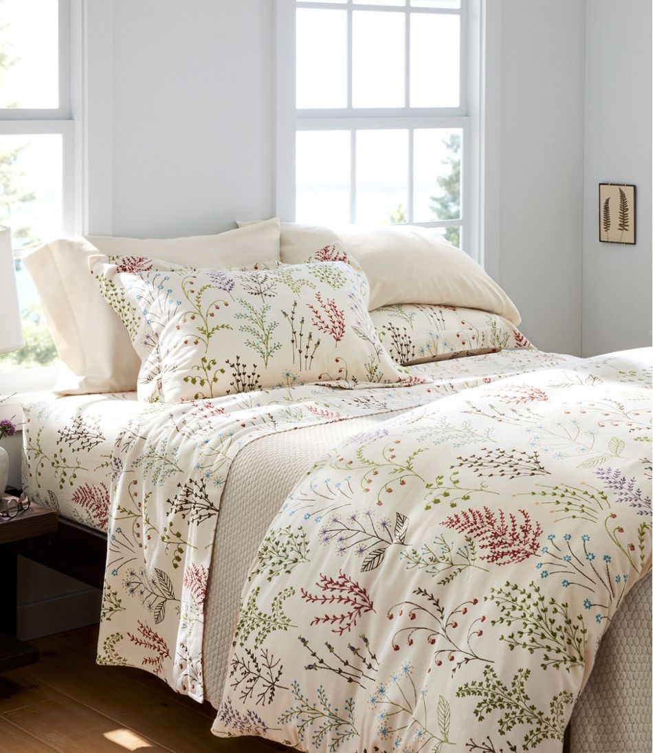 L.L.BeanBotanical Floral Flannel Sheet Collection